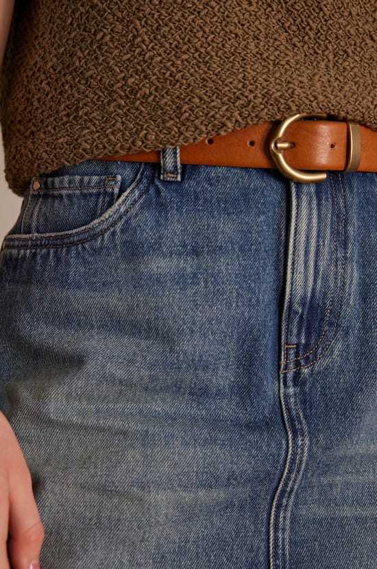 Jupe JULIE en denim;${refinementColor}