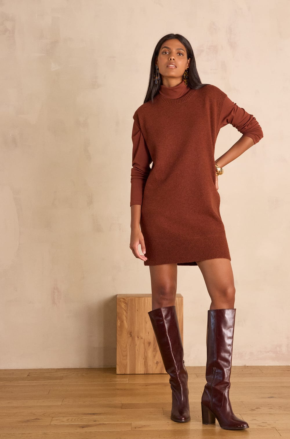 RAPHAELLE wool Dress;${refinementColor}