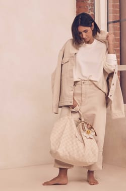 Sac en jean &agrave; carreaux Audrey Lombard x Maison 123 BIGGIE;${refinementColor}