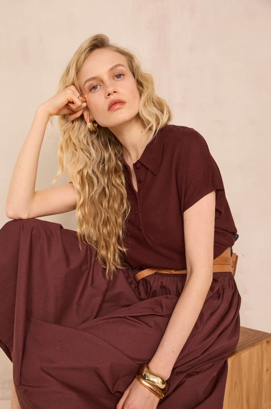 PAIGE short sleeve top;${refinementColor}