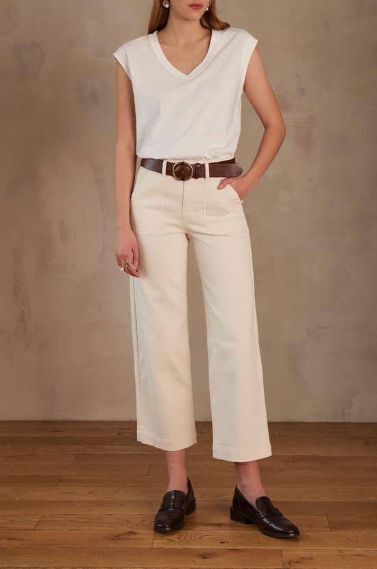 Pantalon SELYNA en denim;${refinementColor}