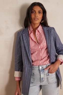 NELIA linen jacket;${refinementColor}