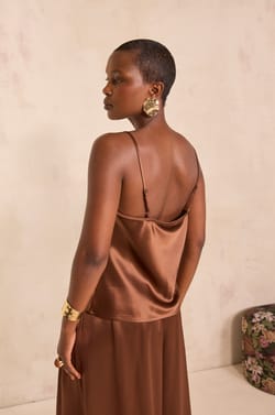 Satin top with thin straps MARJOLAINE;${refinementColor}