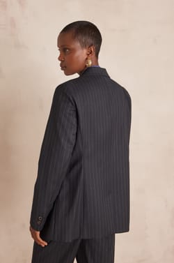 Veste tailleur FLORINE ray&eacute;e;${refinementColor}