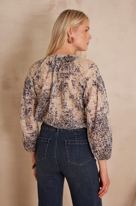 Blouse PRUNE in katoen;${refinementColor}