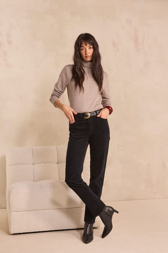 MARCUS cotton blend slim pants;${refinementColor}