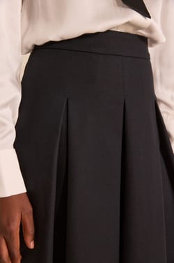 Pleated cotton blend skirt ETINCELLE;${refinementColor}
