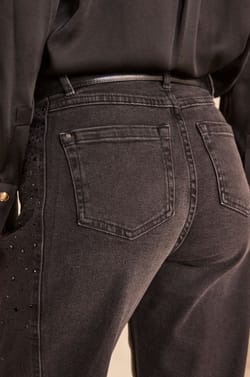 ROBINSON cotton blend denim pants;${refinementColor}