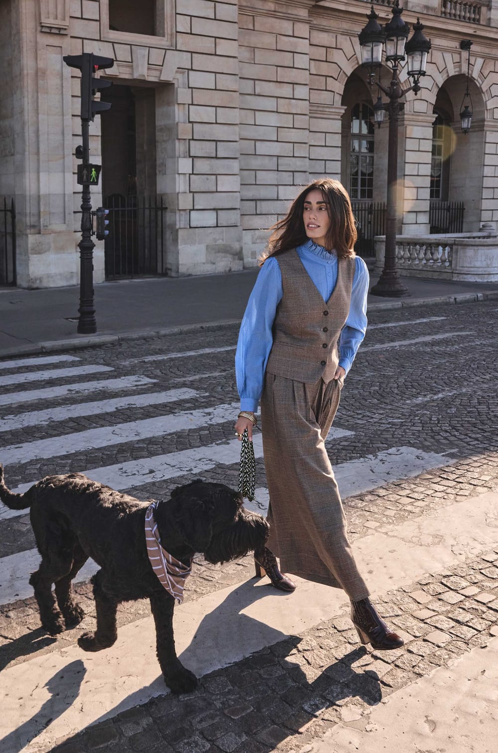 Extra Large Prince of Wales Printed Trousers TATIANA;${refinementColor}