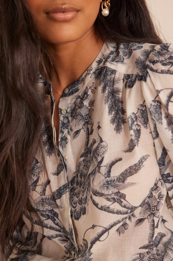 SAPHIR cotton blouse;${refinementColor}