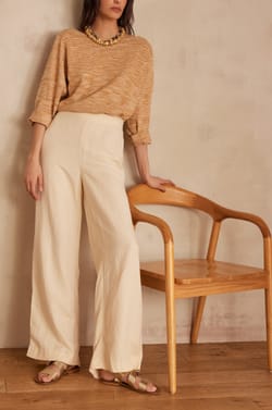BRADLEY Hose aus Leinen;${refinementColor}
