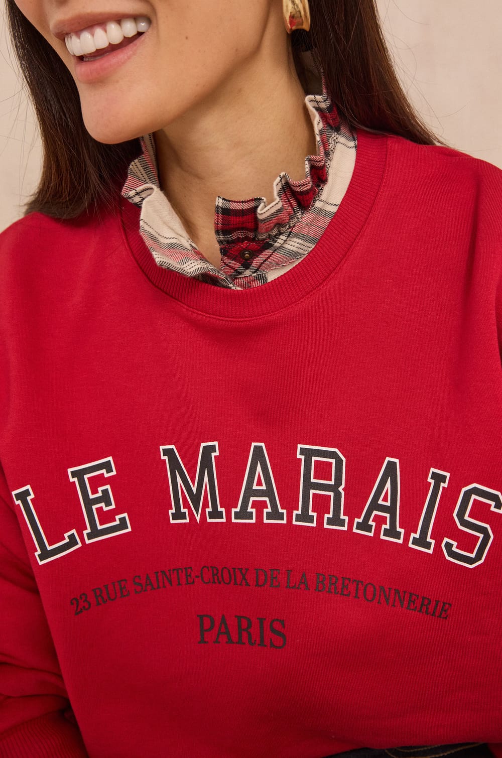 Sweat-shirt en coton MARAIS;${refinementColor}