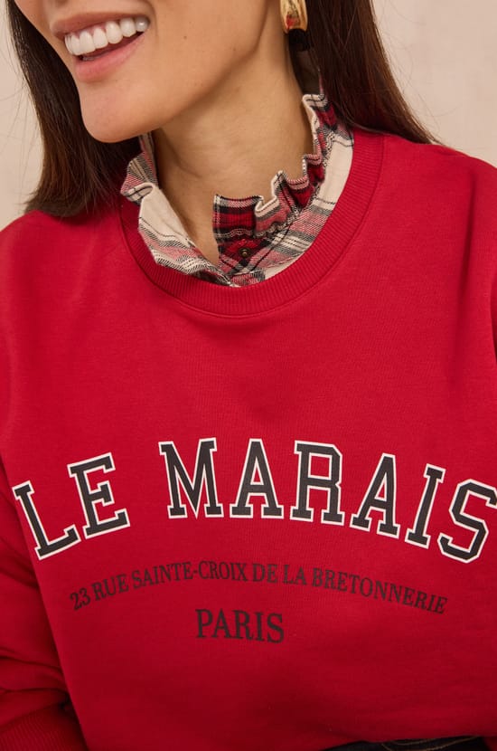 Sweat-shirt en coton MARAIS;${refinementColor}