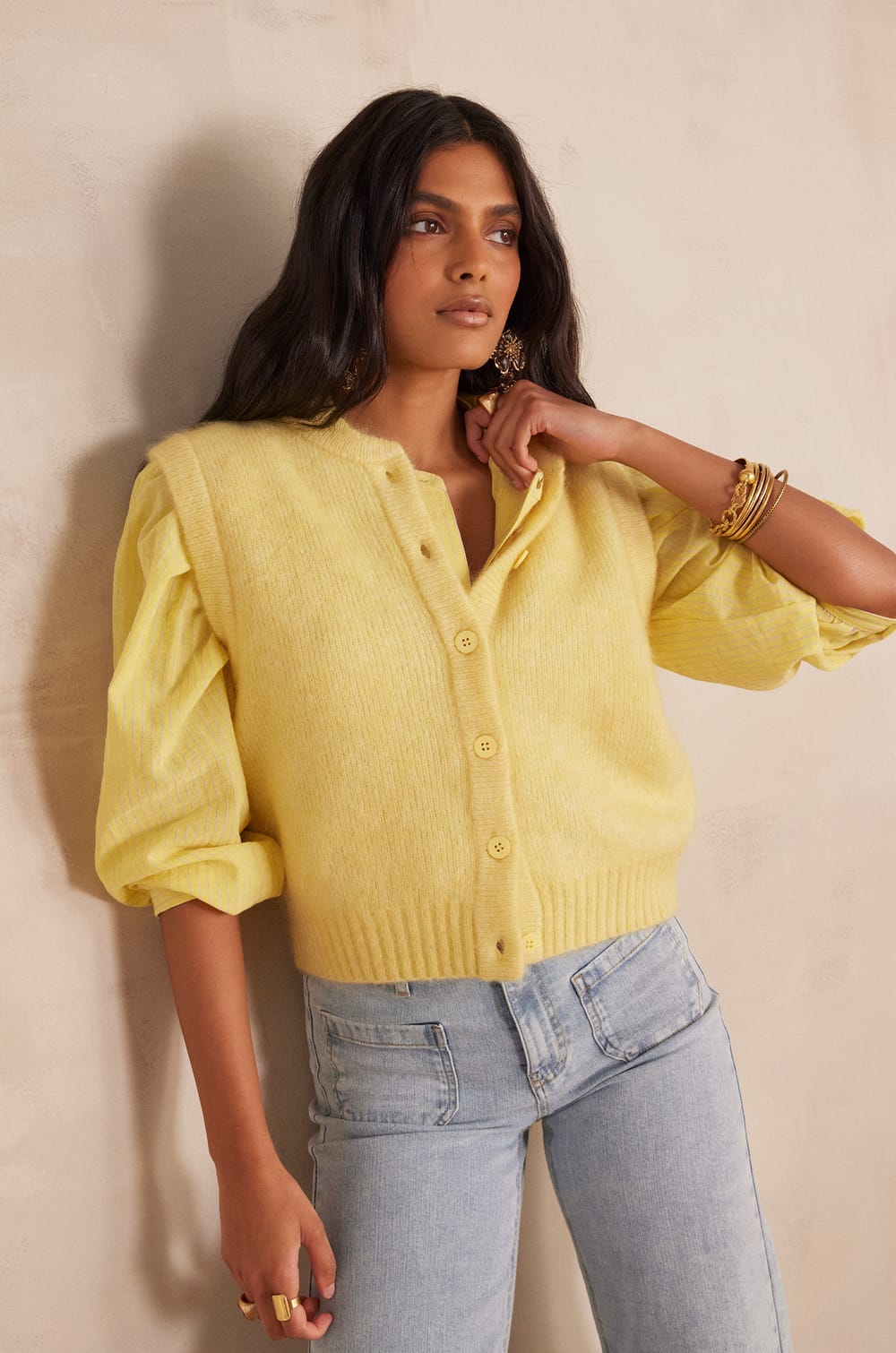 LOULOU Mohair Cardigan;${refinementColor}