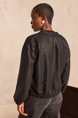 Teddy jacket with shimmering threads;${refinementColor}