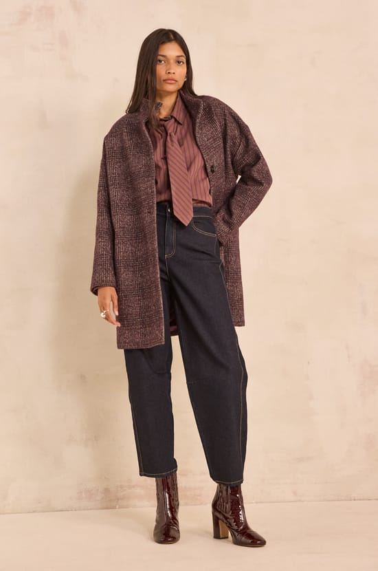 Long mixed wool coat ARMANCE;${refinementColor}