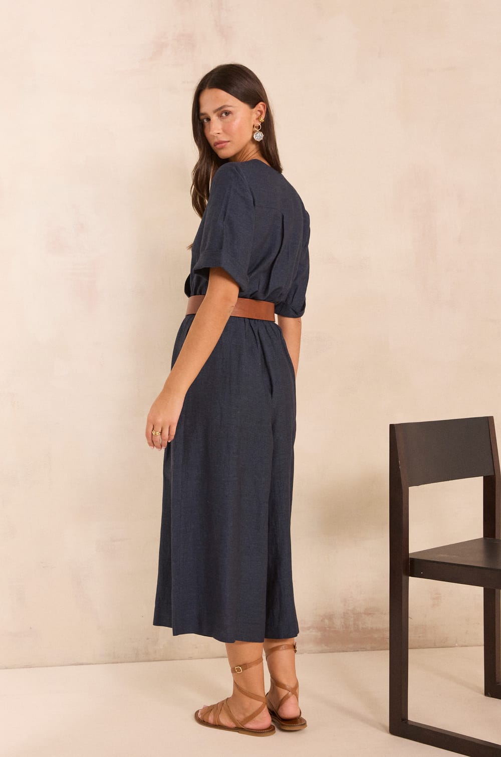 3/4 sleeve cotton blend combination THERESA;${refinementColor}