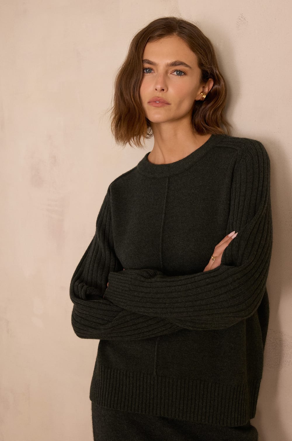 BROOKLYN ribbed wool jumper;${refinementColor}