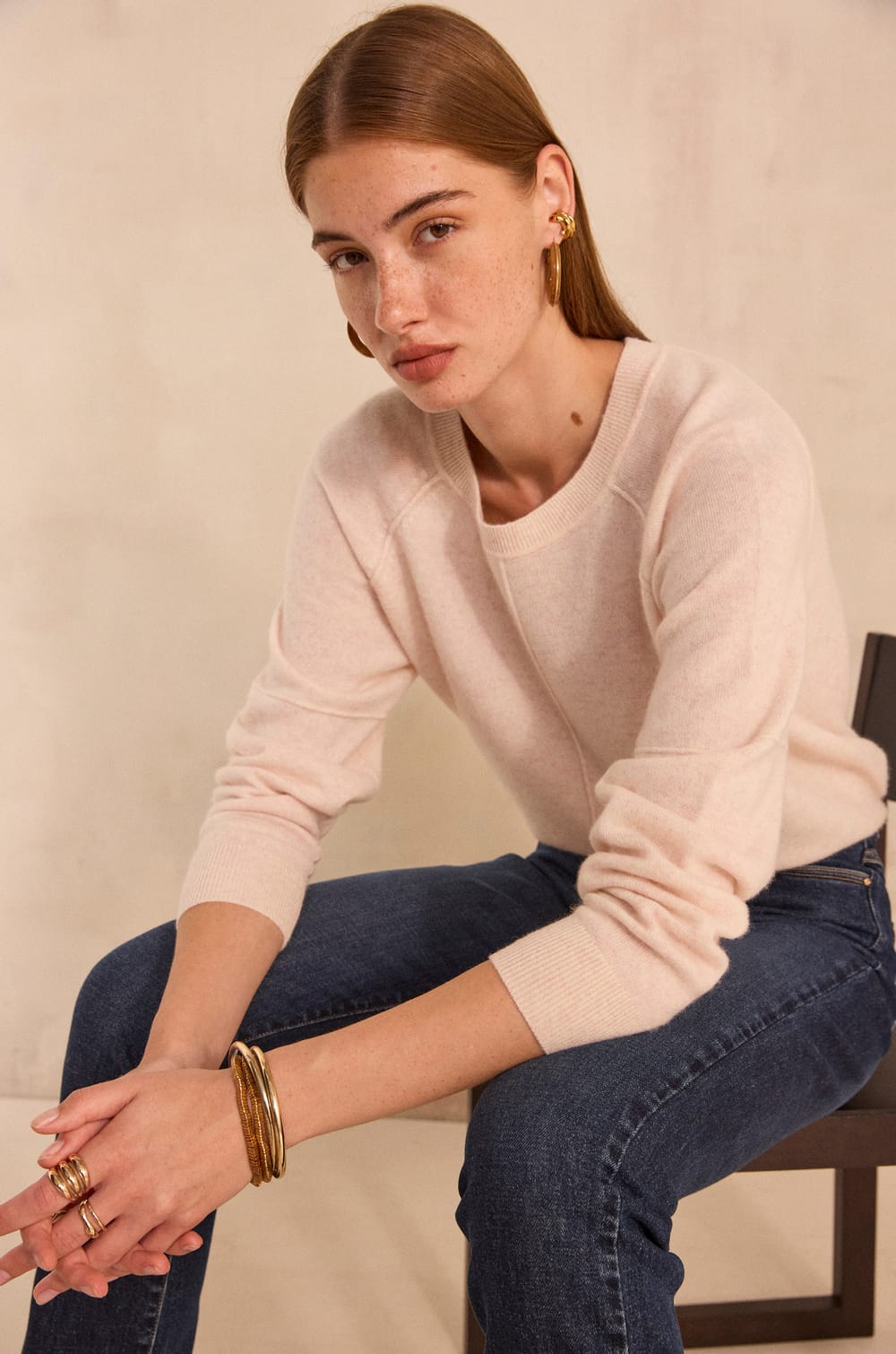 ARY BIS long-sleeve cashmere sweater;${refinementColor}