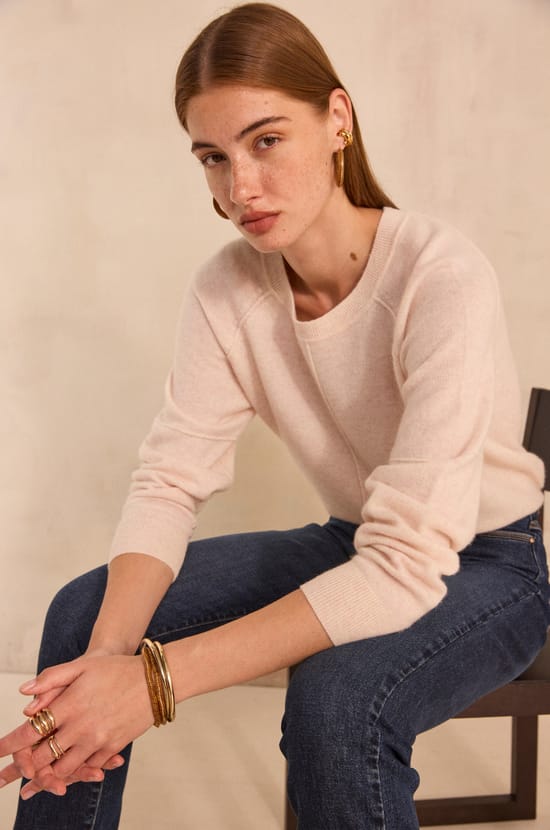 ARY BIS long-sleeve cashmere sweater;${refinementColor}