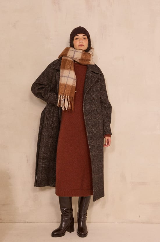 Phoebee mixed wool and yak knit dress;${refinementColor}