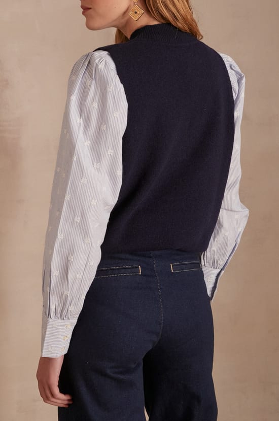Pull sans manches en laine ARISTIDE;${refinementColor}