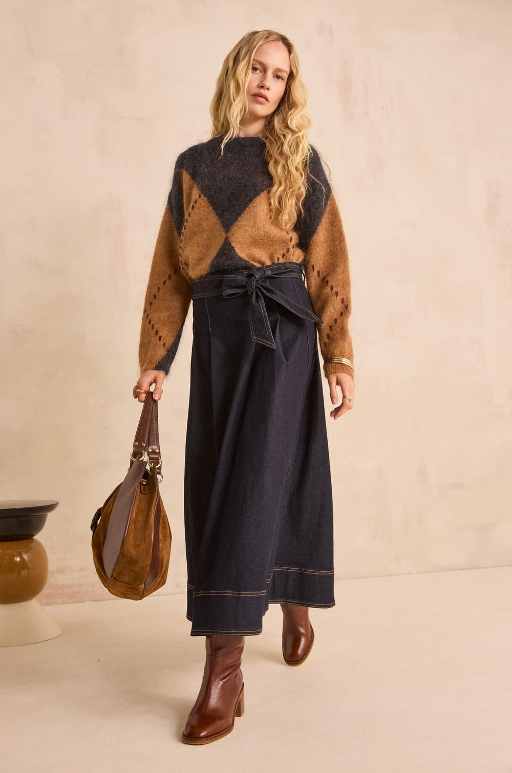 VICK denim skirt;${refinementColor}