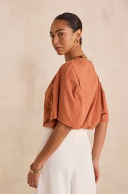 Korte mouwen katoen T-shirt LOREEN;${refinementColor}