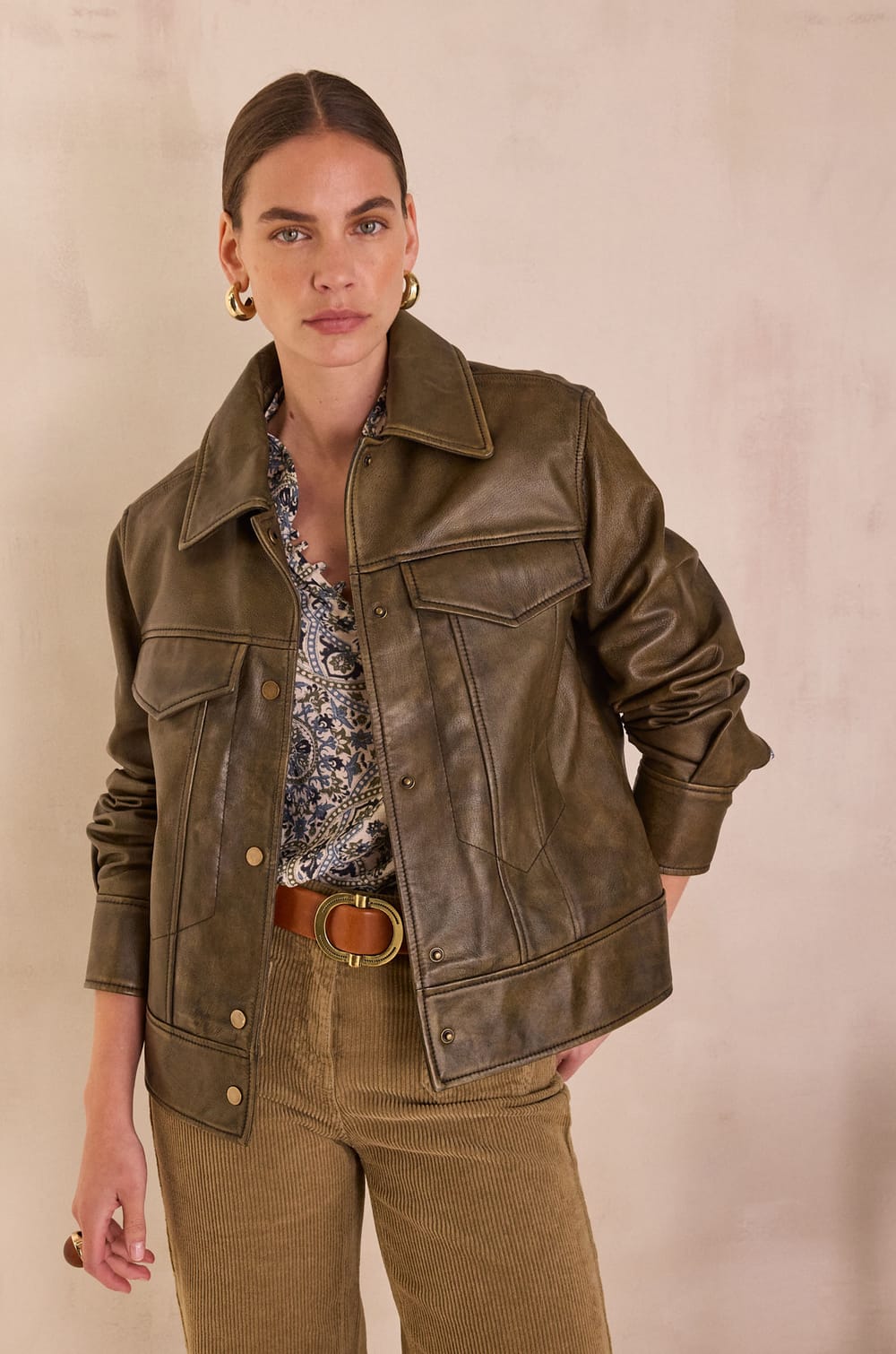 Arabesque print DELICE blouse;${refinementColor}