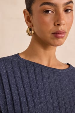 PERLA short sleeve sweater;${refinementColor}