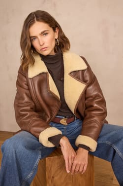 Manteau FOLIO en cuir;${refinementColor}