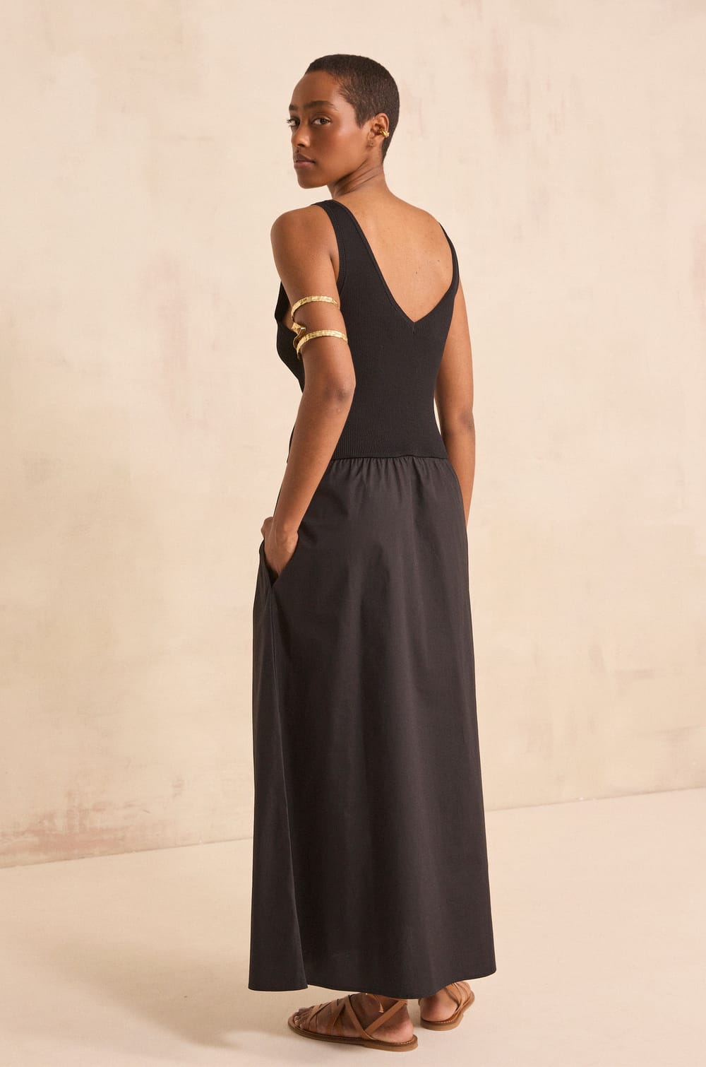 BYS two-tone trapeze dress;${refinementColor}