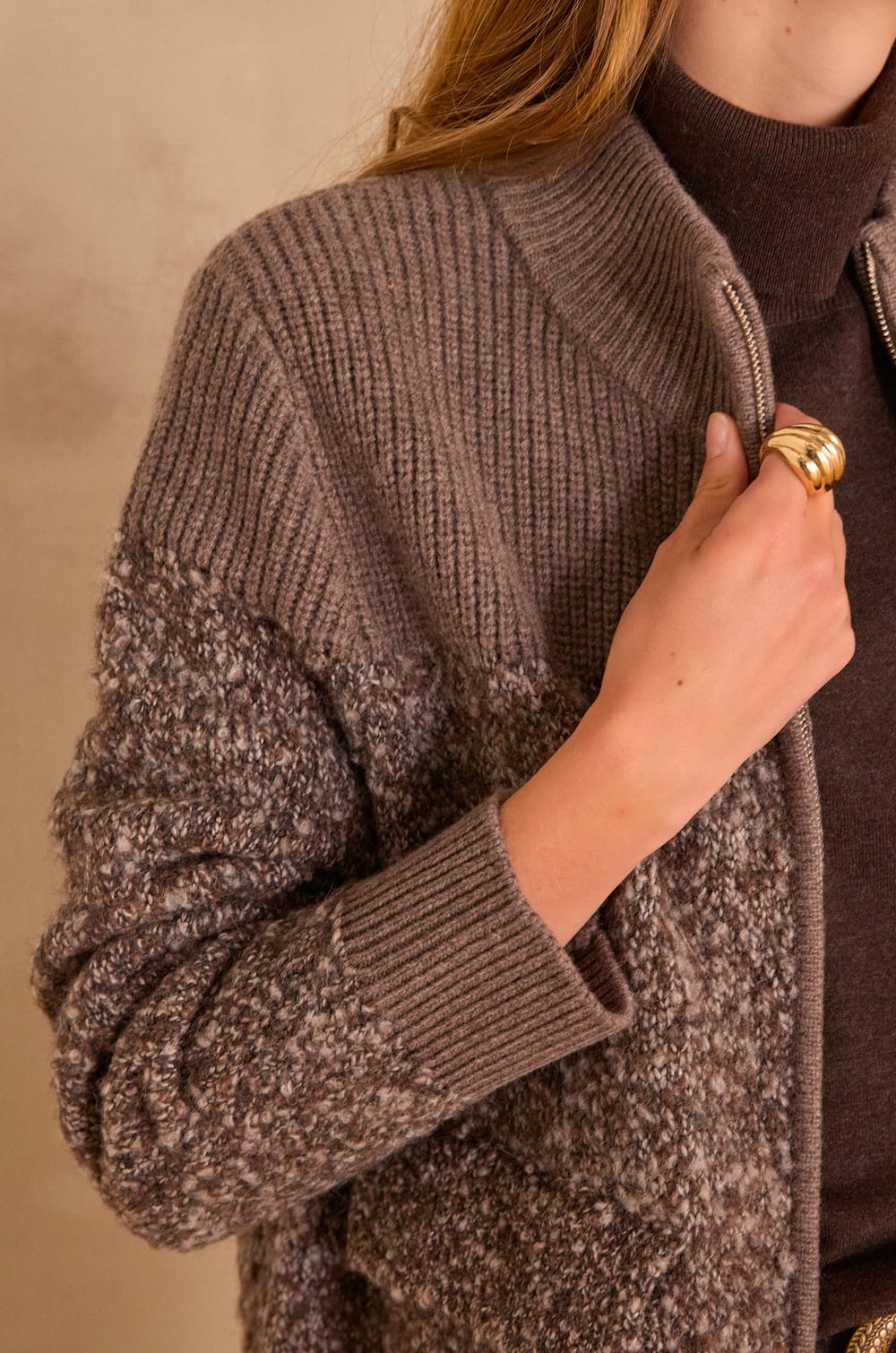 CLAUDIO BIS Wool Cardigan;${refinementColor}