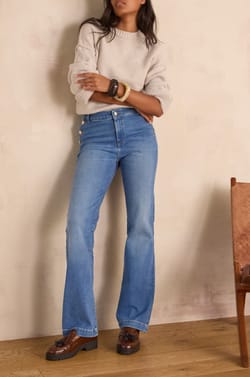 Jean NINON flare en coton;${refinementColor}