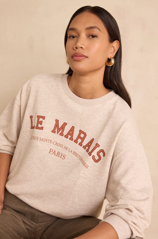 Sweat en coton LE MARAIS;${refinementColor}