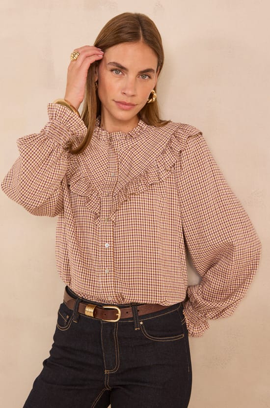 MYOSOTIS long-sleeve blouse;${refinementColor}