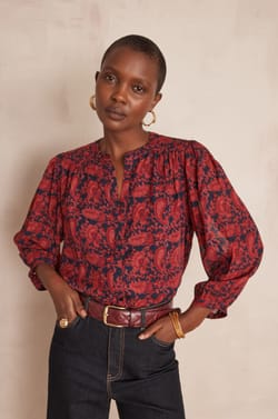 DIANE floral print Blouse;${refinementColor}