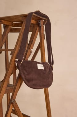 Sac banane GELINA en velours de coton;${refinementColor}