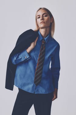 Chemisier bleu roi en coton MARINA;${refinementColor}
