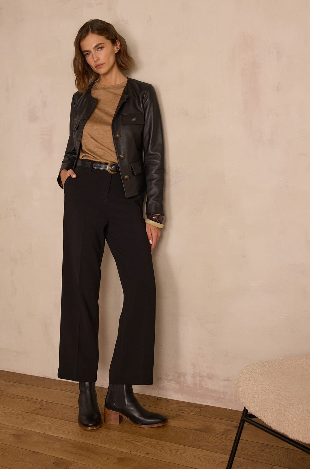 FAUSTINE T-shirt in 100% wool;${refinementColor}