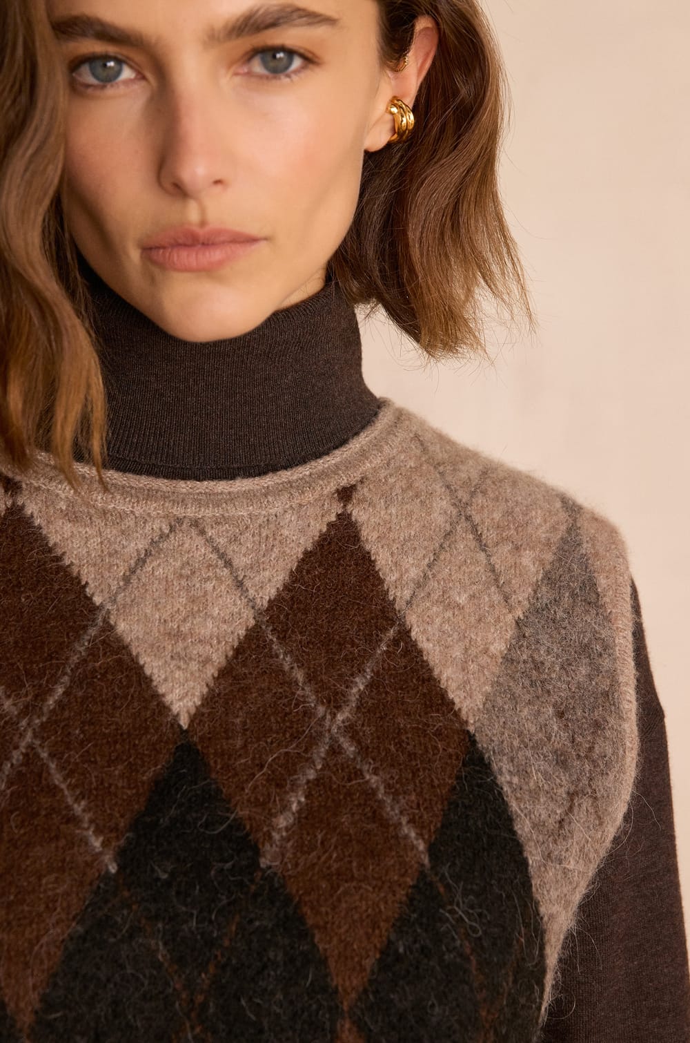 BENNY sleeveless jumper in wool and alpaca;${refinementColor}