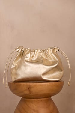 Mini VOLTAIRE golden leather bag;${refinementColor}