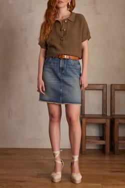 Jupe JULIE en denim;${refinementColor}