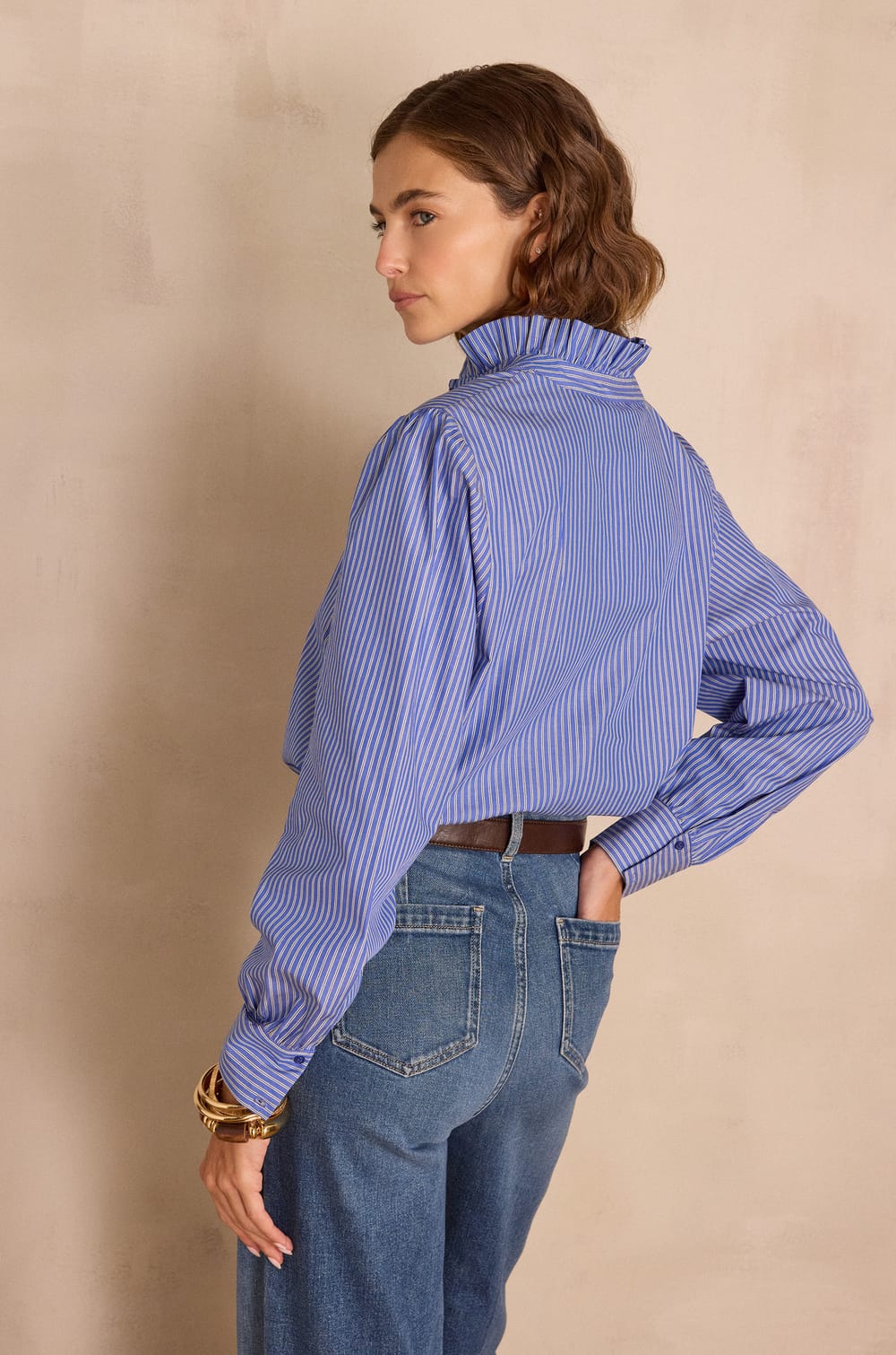 SALIA Blouse 100% cotton;${refinementColor}