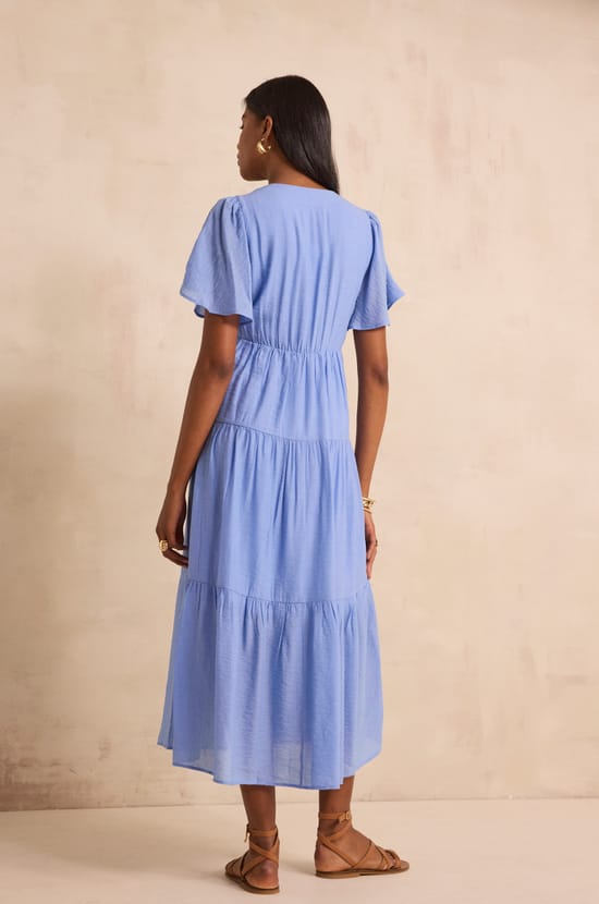 Robe fluide &agrave; manches courtes CAMILLE;${refinementColor}