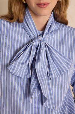 Chemise en coton &agrave; rayures SANDRINE;${refinementColor}