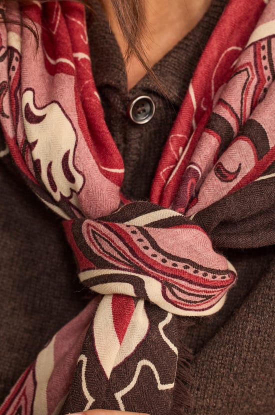 Dressed woven wool scarf REMY;${refinementColor}