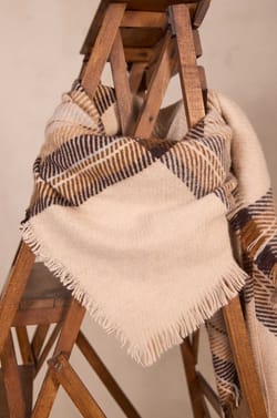 Cream scarf in mixed wool RAPHAEL;${refinementColor}