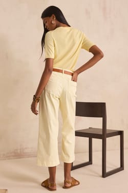 Striped wide pants ROMA;${refinementColor}