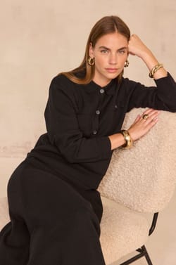 Black long-sleeved wool sweater AMBRE;${refinementColor}